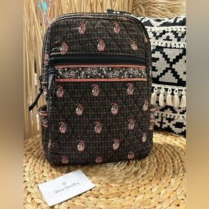 Used Vera Bradley Small Backpack In Retired "Houndstooth Brown" Pattern.